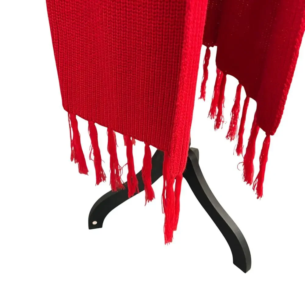 K.Jordan Red Acrylic Knit Cardigan Luxury, Comfort, Soft, Lounge, Business